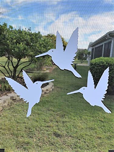 DCentral Three Hummingbirds Flexible Screen Magnet: Multipurpose, Double-Sided, for Non-Retractable Screens, Helps to Stop Walking into Screens, Size W 4.4" x L 4.5" ea