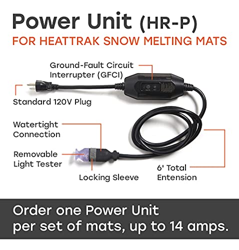 HeatTrak Heated Snow Melting Mats - Heated Outdoor Mats for Walkways - Electric Snow Melting Mats for Decks and Sidewalks - Trusted No-Slip Snow and Ice Melt Heated Sidewalk Mat (20” x 30") - Thumbnail 6