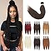 Easy Braid Crochet Hair Pre Stretched Braiding Hair Extensions Hot Water Setting Braiding Hair Yaki Texture Braids Professional Itch Free Synthetic Fiber 26In (4 Bundles,Medium Brown)