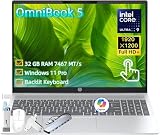 HP OmniBook 5 Laptop Computer for Business, 16' 2K Touchscreen Anti-glare, Intel 16-Core Ultra 9 285H, AI Boost NPU (13 TOPS), 32 GB LPDDR5 7467 MT/s, 1 TB SSD, Wi-Fi 6E, Backlit KB, Windows 11 Pro