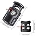 20 Pack Plastic Cord Locks, FineGood End Spring Toggle Stopper Slider, 10 Pcs Sing-Hole, 10 pcs Double-Hole (Black)