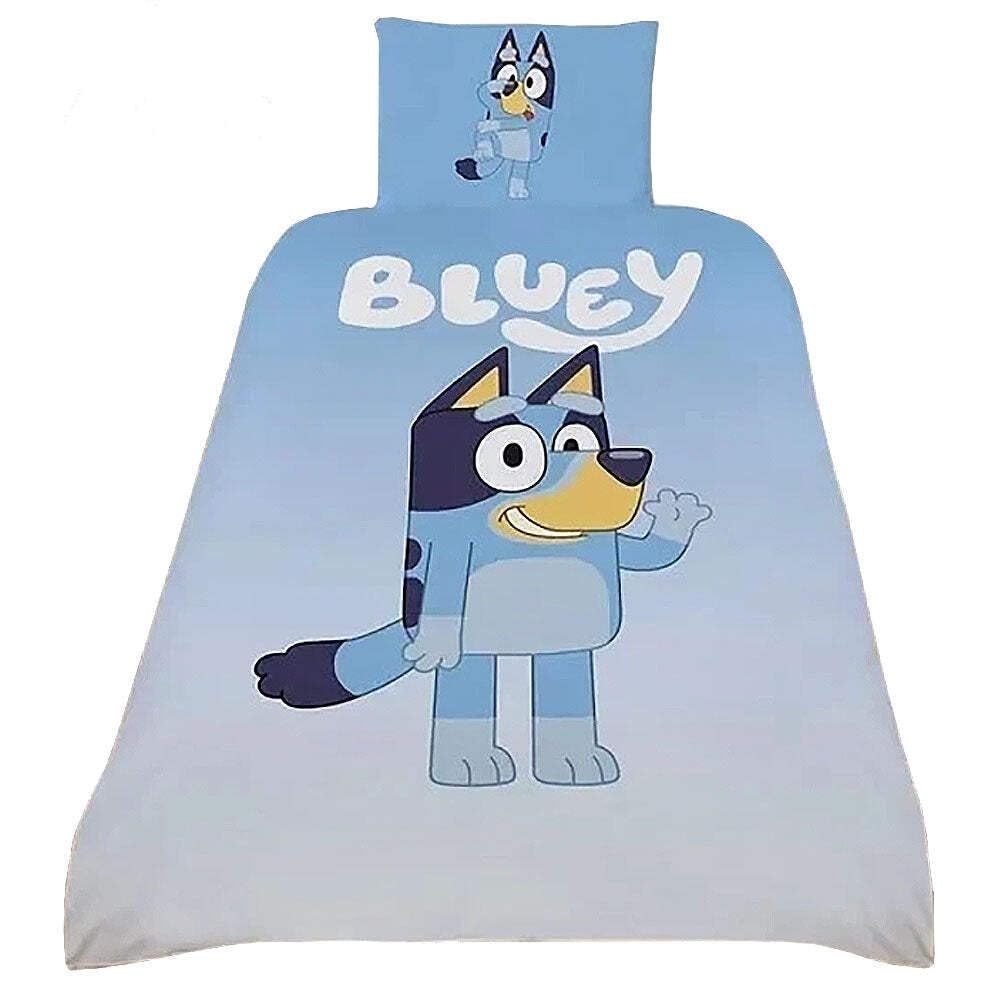 dreamtex BLUEY Single Duvet Set Reversible Bedding Featuring Bluey Wave
