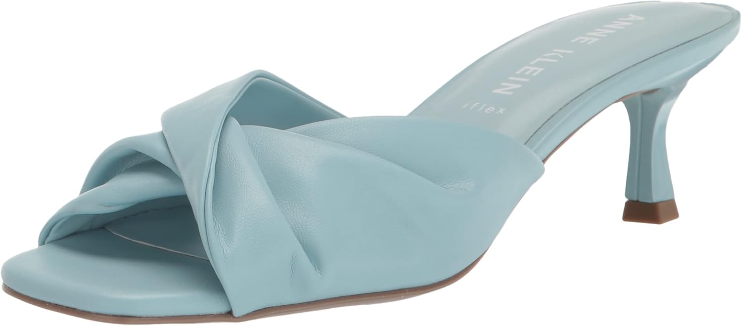 Anne Klein Women's LAURALY Slide Sandal, LT Blue, 6.5