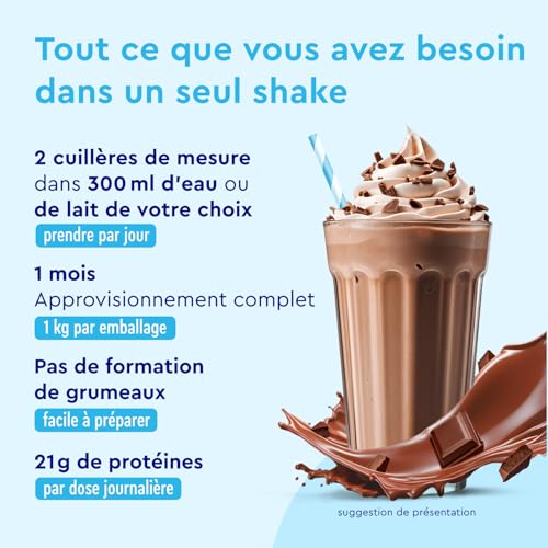 Proteine Vegan 1kg, 21g de Proteine, Goût de Chocolat, Poudre de Protéines Végétales Isolate de Pois, Fèves et Tournesol, Augmentation et Croissance Musculaire*, Faible en Sucre, Sans Lactose – Image 3