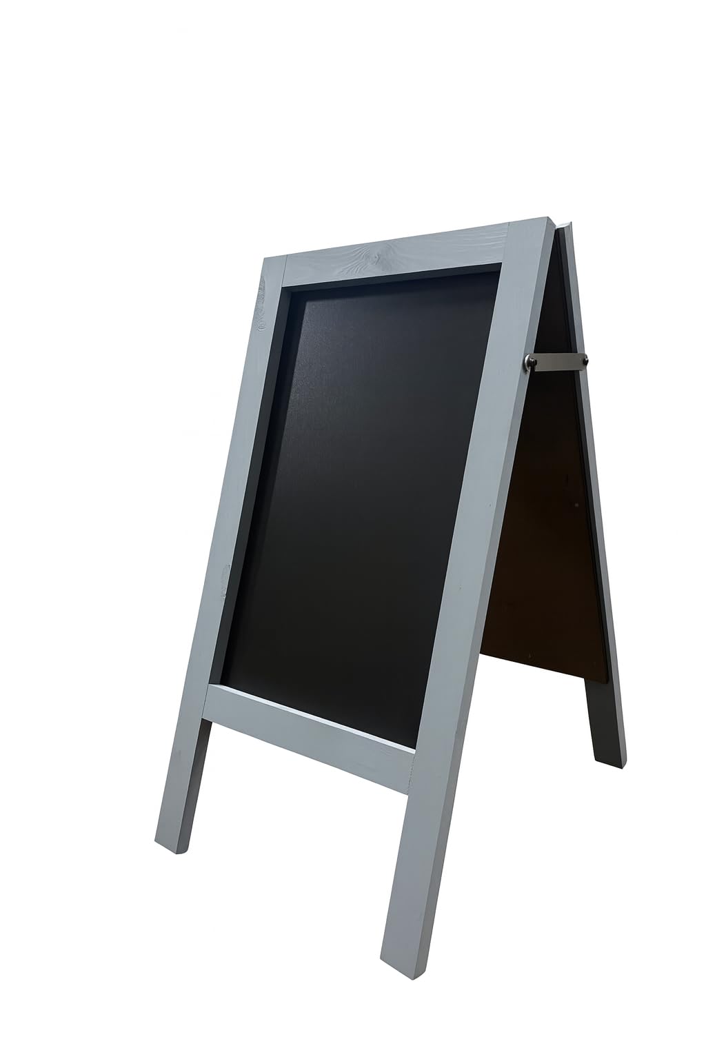 Chalkboard Pavement Sign – Double Panel A-Board | Vibrant Colour Frame | Easy-Clean Panels for Liquid or Traditional Chalk | 42 x 80cm | Waterproof & Portable (Grey)
