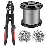 KALLSDY Wire Rope Crimping Tool Kit, 328FT Stainless...