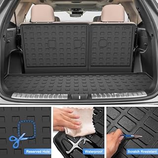 AOMSAZTO Floor Mats Compatible with 2020-2025 Hyundai Palisade Floor Liner Trunk Mat Cargo Mat Cargo Liner Back Seat Cover Protector 2025 Palisade Accessories (Trunk Mat with Backrest Mat+Floor Mats)