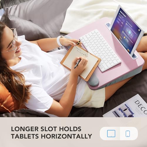 Bureau portable pour ordinateur sur le canapé avec coussin de confort - 6