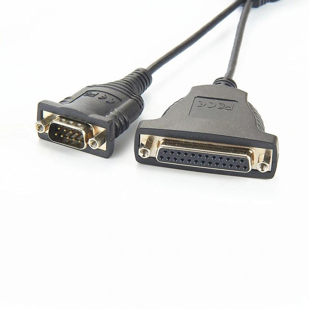 DB9 RS232 Male to DB25 Female Parallel Printer Cable 0.5Meter