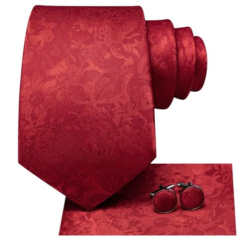 Image of Hi-Tie Men's Tie Sets Silk Paisley Striped Necktie Pocket Square Cuff-links Sets Wedding Business Holiday