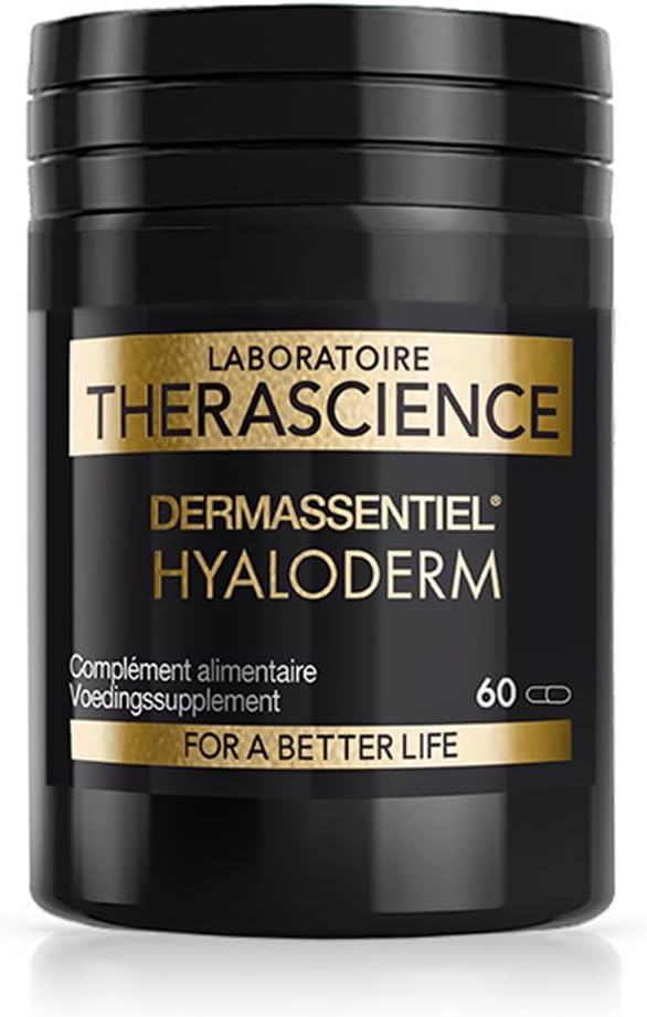 DERMASSENTIEL HYALODERM | Hydrated and plumped skin | Anti-wrinkle | 2 months cure | Natural hyaluronic acid | Acerola titrated in vitamin C anti-oxidant | 60 capsules | Laboratory THERASCIENCE