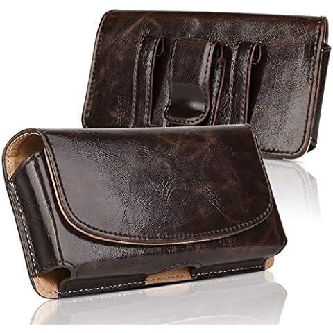 Belt Holster for iPhone 13 Pro Max 14 Plus, Horizontal Leather Phone Belt Clip Pouch Holster Belt Loop Wallet Case for iPhone 12 Pro Max iPhone Xs Pro Max 12 8 Plus Pixel 6 Galaxy S22+ Plus(Brown) Cover