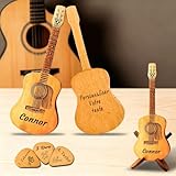 Contenu du Pack et Qualité Artisanale: Vous recevrez un coffret cadeau complet et prêt à offrir : 1x Boîtier à Médiators en Bois (14 x 4.3 cm) travaillé en bois massif avec fermeture magnétique, et 3x médiators Jazz III professionnels. Ce n'est pas qu'un simple étui, c'est un accessoire guitare de haute qualité conçu pour protéger vos médiators tout en étant un objet décoratif musical apprécié