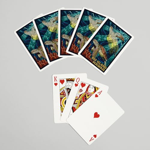 Baraja poker Big Island Hawaii tortuga marina mosaico miniatura 7