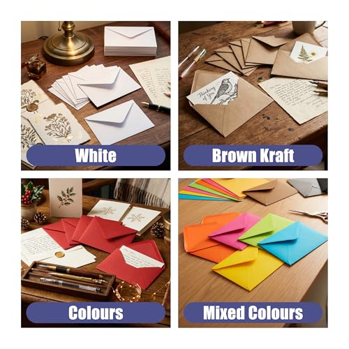 Image of Craft UK 607A 6 x 6 inch 1000 Envelopes - White
