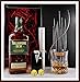 Produktbild Geschenk Tullamore Dew irischer Whiskey mit Glas + 2 Original Edelstahl Kühlsteine goldfarbend im Smoking, kostenloser Versand