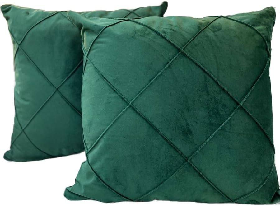 Kit 2 Capas de Almofada suede veludo drapeado 45x45 cm luxo decor...