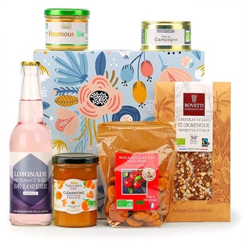 Coffret de douceurs bio - Comprend 6 produits gastronomiques - Cadeau gourmand prêt à offrir - BienManger.com - Le coffret cadeau Cover