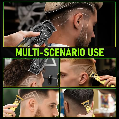 Image of Professional Hair Clippers for Men, Cordless Beard Trimmer Set, Barber-Grade Tool with USB Charging, Lightweight & Low Noise for Home Use