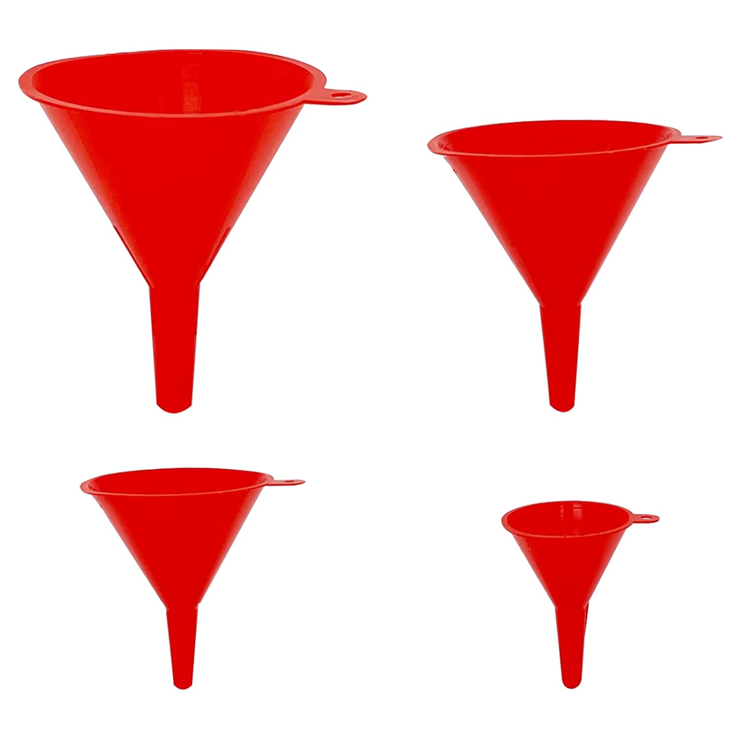 Funnels for Automotive Use Set of 4,Small Plastic Funnels