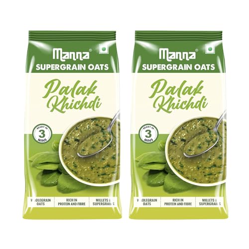 Image of Manna Masala Oats 900g, Palak Khichdi, Rich in Protein and Fibre, No palm oil, Artifical Colors or preservatives.