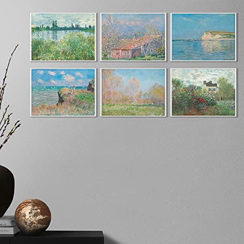 Claude Monet Prints (6) | Modern Wall Art Victorian Illustration Unframed Modern Decorations | Antique Decor Boho Abstract Set Aesthetic | Living Room Bedroom Bathroom Office Kitchen Large Poster | Boy Girls Teen Kids Baby | Ac-1103-8X10 #TOP1