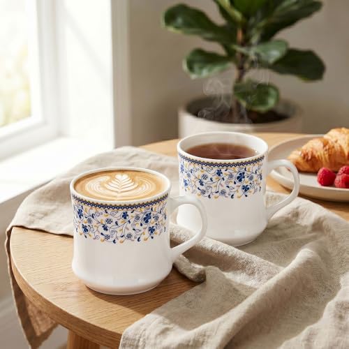 Image of U.P.C. Cup Set of 6 for Tea, Ceramic Tea Cups Set of 6, Microwave Safe Cup, Dishwasher Safe Cups, Bone-Ash Free Coffee Cups Set-150ml.