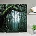 Tropischer Regen Wald Baum Landschaft Duschvorhang Pflanze Blumenlandschaft Druck Badezimmer Dekor wasserdichte Stoffvorhänge Mit Haken -B180xH200cm