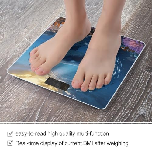 Báscula Digital de Baño con Diseño Oceánico y Pantalla LCD miniatura 5