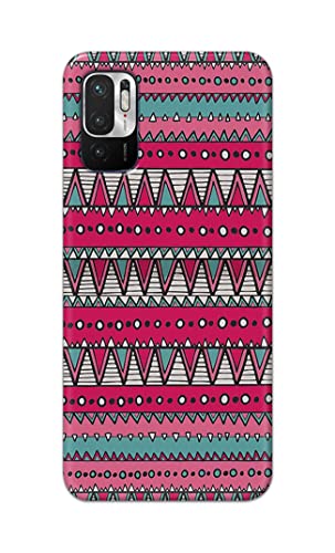 Image of Printed Hard Back Cover Case for Mi Redmi Note 10T 5G | Mi Redmi Note 10 5G Back Cover (Geometric Vintage Pattern) -1803