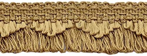 Paquete económico de 10 yardasflecos festoneados decorativos color oro camellooro oscuro  trenzado  1 38 pulgadasestilo # 9115 Color E16C  30 pies