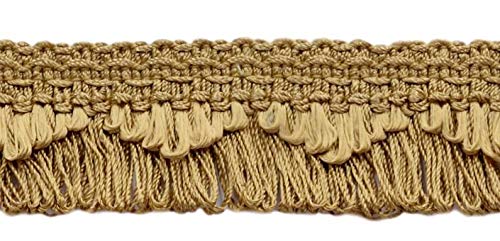 DÃ‰COPRO 10 Yard Value Pack|Decorative Camel Gold|Dark Gold Scalloped Loop Fringe/Braid|1 3/8 Inch|Style# 9115 Color: E16 (D1)|9.5M / 30 Ft