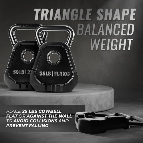 Yes4All 50lbs - Single Olympic Weight Plate & Kettlebell Combination,Upgraded Bell Plate, Multifunctional Kettlebell Plate Set for Advanced Training by Yes4All - Image 4