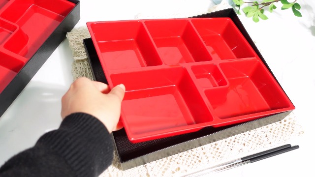 Amazon.com: Teenyyou 2 Pcs Japanese Lunch Box Divided Bento Box