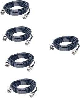 UKCOCO 5pcs Connectors Video Loss Male Cord CCTV for Coax Extension Wire Testing Rg M Bnc Crimp Supply