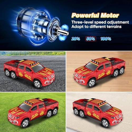 Image of 1:64 Scale Mini RC Car Remote Controlled Car from 3 4 5 6 Years 2.4GHz Mini RC Cars with Tractor and LED Light 3 Speed, Baby Cars Toy Gift