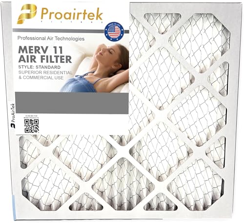 Filtre à air 18x18x1 MERV 11 Proairtek AF18181M11SWH pour purifier le système CVC de la maison
