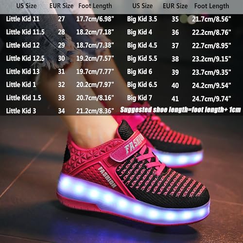 Image of AIkuass USB Chargable Led Light Up Roller Shoes Wheeled Skate Sneaker Shoes F.