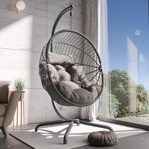 Swing Egg Chair, Rattan Hanging Egg Chair ...