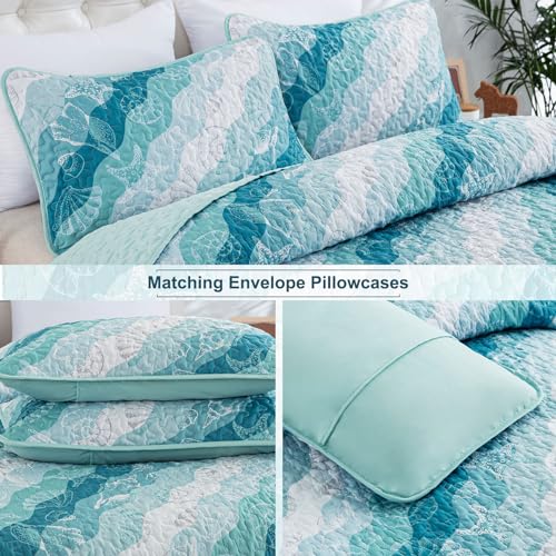 Dinjoy Summer Coastal Quilt Set Queen Size thumb #5