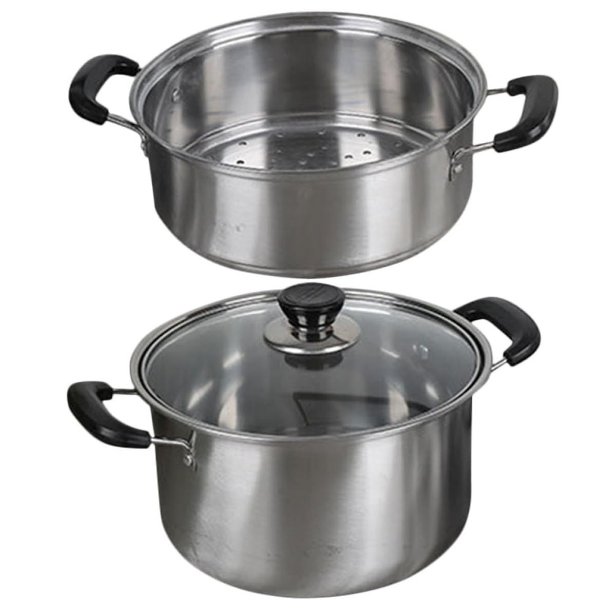 Olla Vaporera Multiusos para Cocinar al Vapor de Acero Inoxidable y Fácil de Limpiar, Adecuado para Mariscos y Albóndigas en Casa