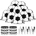 34 Pieces Soccer Party Favors 10 Soccer Drawstring Bags Sports Gym 12 Soccer Bracelet Wristband Silicone Rubber Bracelet 12 Soccer Keychains Soccer Team Gift for Men Women Sport