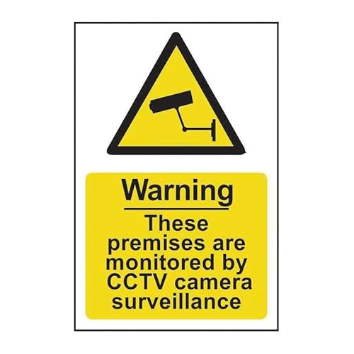 Tin sign vintage WARNING PREMISES MONITORED CCTV CAMERA SURVEILLANCE Plaque Poster for Bar Pub Beer Home Garage Man Cave Wall Decor 12x8 Inch