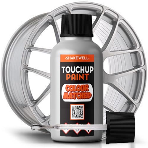Xtremeauto Silver Alloy Wheel Rim Touch Up Paint | Suitable For Painted Or Powdercoated Wheels | 30ml Bottle For Car l Scratch Repair | Curbed Chipped and Damaged wheels (Silver)