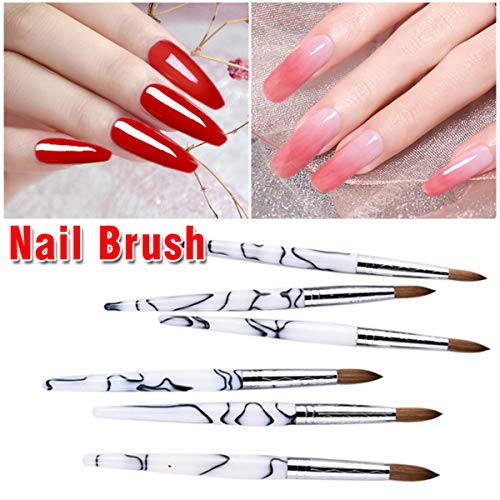 image for Slsy Accmor Kolinsky Acrylic Nail Brush, 3D Nail Art Brush for Acrylic