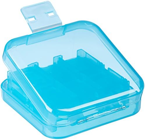 Amazon Basics Game Storage Case for 24 Nintendo Switch Games - 3.4 x 3.4 x 1 Inches, Blue - 4