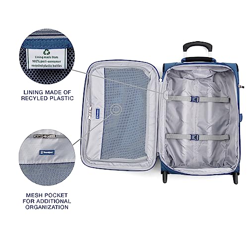 Image of Travelpro Maxlite 5 Softside Expandable Upright 2 Wheel Carry-on Luggage, Lightweight, 21-Inch - Ensign Blue