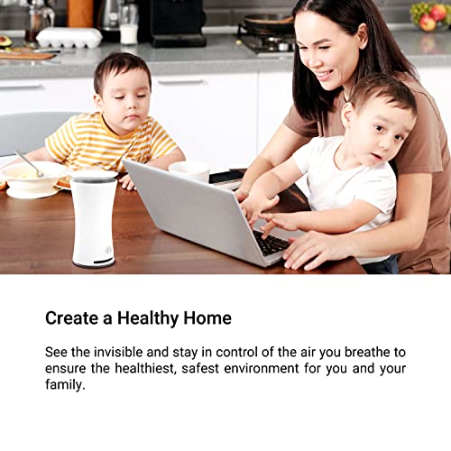 Uhoo Smart Air Monitor - Track 9 Indoor Air Quality Factors Real-Time On App - With 1-Year Premium Included, Detect Asthma, Allergy, Flu, Headache Triggers - For Home And Small Spaces #TOP4