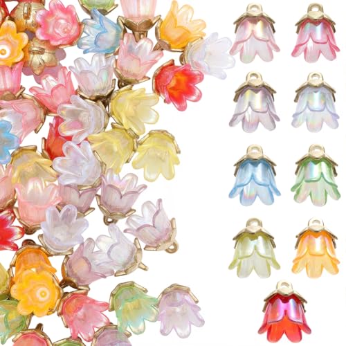 Breloques Florales de Lys Légères et Dorées pour Création Facile de Bijoux DIY - 2