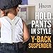 HOLD'EM Suspenders for Kids - 1 Inch Suspender Perfect for Tuxedo - White (22